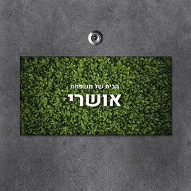BABY-NAME שלט עץ מלבני מעוצב לדלת הבית