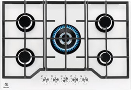 Electrolux כיריים גז 75 ס"מ זכוכית לבן Electrolux KGG75362W