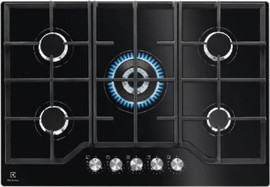 Electrolux כיריים גז 75 ס"מ משטח זכוכית שחורה Electrolux KGG75362K