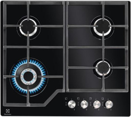 Electrolux כיריים גז 4 להבות משטח זכוכית שחור Electrolux KGG64362K