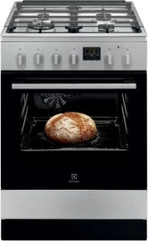 Electrolux תנור משולב גז 4 להבות נירוסטה מכסה זכוכית Electrolux LKK620200X