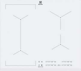 Electrolux כיריים 60 ס"מ אינדוקציה לבן Electrolux EIV63440BW