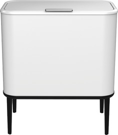 Peerless פח אשפה 60 ליטר מעוצב PE-60LS46W ידית פתיחה לבן Peerless