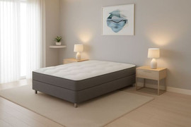 RAM DESIGN מיטת נוער ברוחב וחצי דגם אריאנה פרימיום  RAM DESIGN אפור