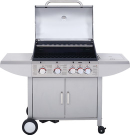 Char Grill גריל גז 4 מבערים Char Grill + כירת צד KYQ-6SA נירוסטה
