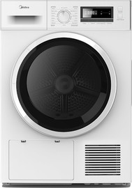 MIDEA מייבש כביסה פתח חזית 8 ק"ג -משאבת חום MDG05H80/W-IL היט פאמפ MIDEA