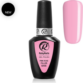 RobyNails ראבר בייס גומי בצבע ורוד PINK ROSE רוביניילס - באישור משרד הבריאות.