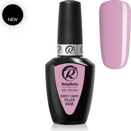 RobyNails ראבר בייס גומי בצבע סגלגל SWEET CANDY רוביניילס - באישור משרד הבריאות.