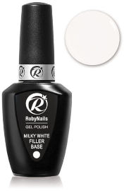 RobyNails ראבר בייס גומי בצבע לבן חלבי MILKY WHITE רוביניילס - באישור משרד הבריאות.