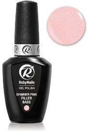 RobyNails ראבר בייס גומי בצבע שימר ורוד SHIMMER PINK רוביניילס - באישור משרד הבריאות.