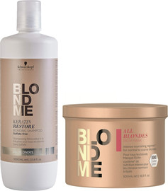 Schwarzkopf Professional סט בלונדמי שמפו ללא מלחים 1L + מסכה 500ML שוורצקופף