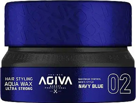 AGIVA ווקס חזק לשיער Agiva 02 NAVY BLUE Aqua Ultra Strong 155ml אגיבה