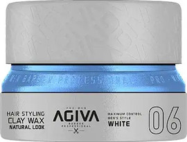 AGIVA קליי ווקס חימר למראה טבעי חצי מט לשיער 06 155mL אגיבה AGIVA
