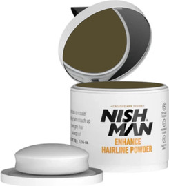 NISHMAN פודרה לכיסוי שורש לבן ושיער דליל NISHMAN 10g - חום