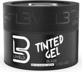 LEVEL3 ג'ל שחור צובע לכיסוי שיער לבן | TINTED GEL BLACK לבל LEVEL 3
