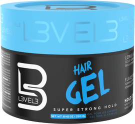 LEVEL3 ג'ל שיער חזק במיוחד | SUPER STRONG HAIR GEL 250ML לבל LEVEL 3