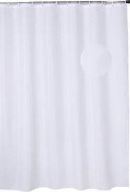 HOME וילון אמבטיה בד מיני בלוק לבן 180*180 ס"מ