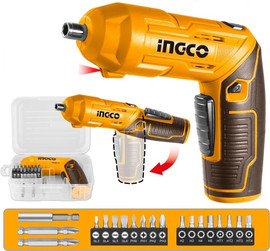 INGCO מברגון ליתיום 4V כולל ביטים נטען USB-C