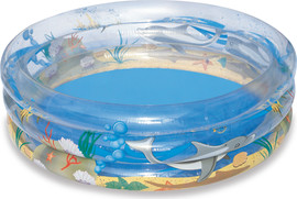 BESTWAY בריכה מתנפחת 3 טבעות 53*150 ס"מ טרופי, BESTWAY, דגם 51045