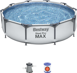 BESTWAY בריכה ביתית עגולה 76*305 ס מ + פילטר 330
