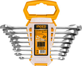 INGCO סט 8 רינג 8-19 מ"מ פתוח סגור ראצט