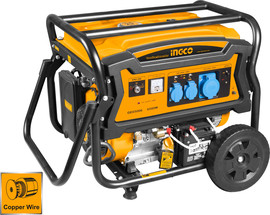 INGCO גנרטור בנזין 4 פעימות 6500W כולל מייצב מתח AVR כולל גלגלים