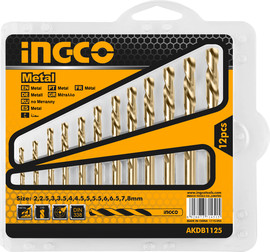 INGCO סט 12 מקדחי מתכת