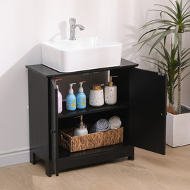 HOME ארון מתחת לכיור אלסקה 60*29*60 שחור