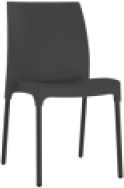 Cortico רביעיית כסאות דן שחור רגלי אלומיום צבע שחור