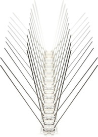 Cortico 100 יח' דוקרנים להרחקת יונים וציפורים (דוקרן נירוסטה, בסיס PC פוליקרבונט 40 קוצים)