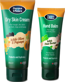 Dermatonics באנדל קרם ידיים וקרם גוף לעור יבש וסדוק