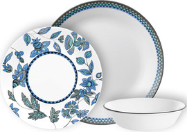 Corelle סט צלחות קורל 12 חלקים ל4 סועדים  של קורנינג דגם Veranda  תוצרת ארה"ב