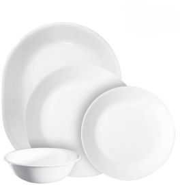 Corelle סט צלחות קורל 37 חלקים ל12 סועדים של קורנינג  דגם Winter frost  תוצרת ארה"ב
