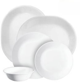 Corelle סט צלחות קורל 20 חלקים ל6 סועדים של קורנינג  דגם Winter frost  תוצרת ארה"ב