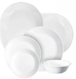 Corelle סט צלחות קורל 26 חלקים ל6 סועדים של קורנינג  דגם Winter frost  תוצרת ארה"ב