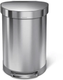 SimpleHuman פח דוושה חצי עגול נירוסטה  60 ליטר סימפלהיומן  ארה"ב