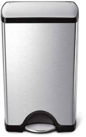 SimpleHuman פח דוושה מלבני נירוסטה  38 ליטר סימפלהיומן  ארה"ב