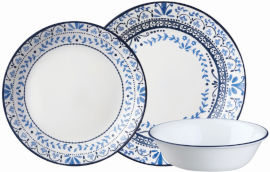 Corelle סט צלחות קורל 36 חלקים ל12 סועדים דגם  Portofino