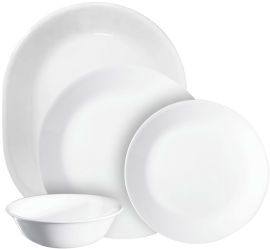 Corelle סט צלחות קורל 12 חלקיםל 4 סועדים  + מתנה!  דגם Winter frost