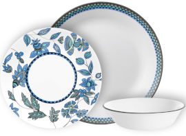 Corelle סט צלחות קורל 54 חלקים ל18 סועדים דגם Veranda