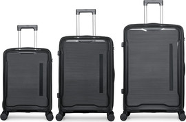 Swiss Bag סט 3 מזוודות קשיחות צבע אפור פלדה | SWISS BAG דגם EXTRA PRIMIUM