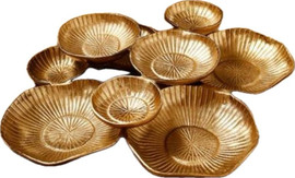 Be Unique כלי הגשה מחולק עשוי BRASS בצבע זהב 61X49X9
