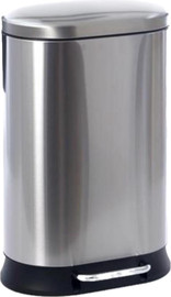 Be Unique פח אשפה בעיצוב מיוחד בגוון כסף טריקה שקטה 30L