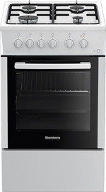 Blomberg תנור משולב כיריים גז רוחב צר 50 ס"מ 4 להבות Blomberg בלומברג HGS9020W