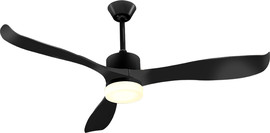 Storma מאוורר תקרה 56" כולל תאורה ושלט Storma סטורמה Maui W שחור