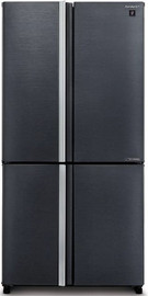 שארפ מקרר 4 דלתות  611 ליטר Sharp שארפ SJFERN87VSL נירוסטה מושחרת