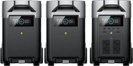 Ecoflow סט תחנת כוח ניידת 3600Wh כולל 2 סוללות הרחבה Ecoflow אקופלואו DELTA3600PRO2EB