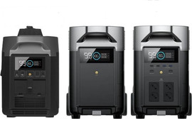 Ecoflow סט תחנת כוח ניידת 3600Wh כולל סוללת הרחבה וגנרטור חכם Ecoflow אקופלואו DELTA3600PRO1EB1GEN