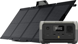 Ecoflow סט תחנת כח ניידת 256Wh כולל פאנל סולארי מתקפל Ecoflow 110W אקופלואו EF RIVER2 + 110W
