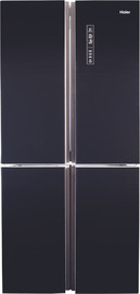 Haier מקרר 4 דלתות - 547 ליטר כולל התקן כשרות מהדרין Haier האייר Open Space Inverter HRF-5500FBM זכוכית שחורה